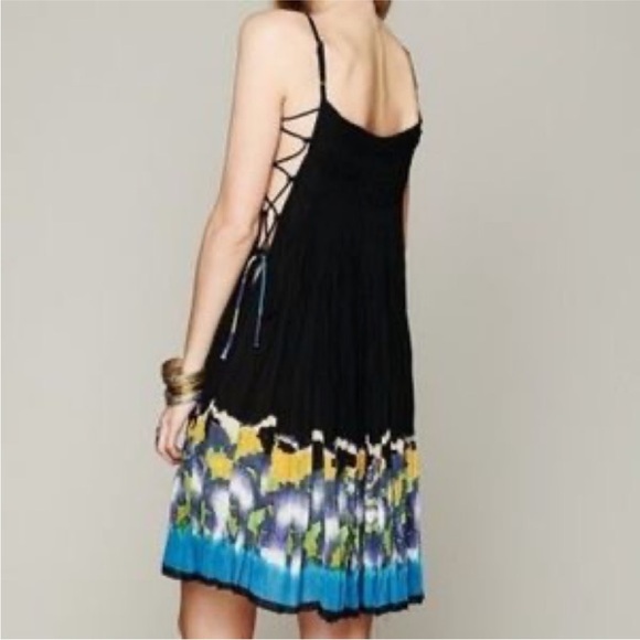 Free People One womans boho tie-dye baby doll mini dress size s - Picture 2 of 6